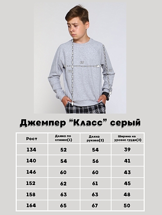 Детский джемпер "Класс" / Серый