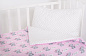 Постельное бельё в кроватку поплин "Мишка с бантиком" / Розовый