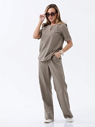 Женская блузка с застежкой на пуговицы Б137КА / Капучино