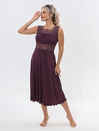 Женская сорочка Риана (длинная) Фиолетовая